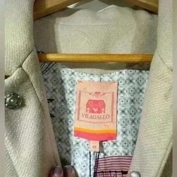 NWT VILAGALLO Jacket in Pale Pink - Picture 2 of 13